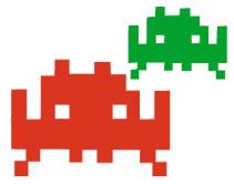 Space invaders are smoking grass